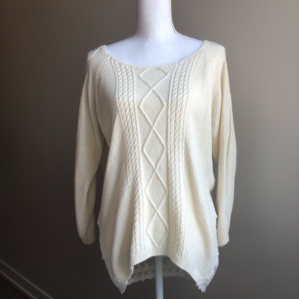 Oversized cable knit sweater Nick & Mo